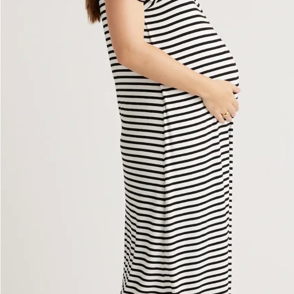 Bamboo Jersey Maternity & Nursing T-Shirt Dress - Picture 5 of 5